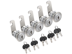 5 cerraduras de segurança de 30mm para armários e gavetas, com cilindro de combinação e 10 chaves SX | S/MARCA