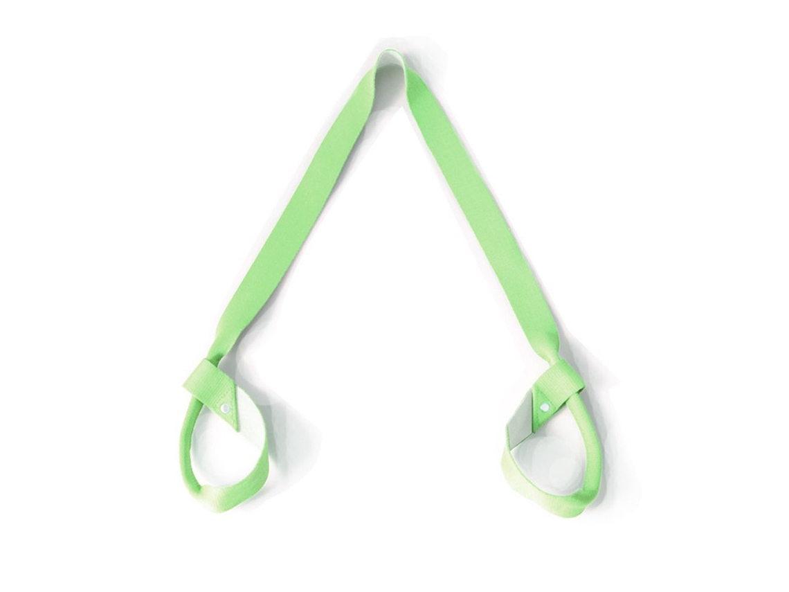 Cinto para tapete de ioga, altura de transporte, resistente e ajustável, bicolor verde-água.