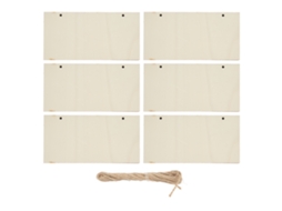 Conjunto de 6 Placas de Madeira para Decoração LAXISCREED