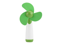 Mini Ventilador Portátil con Pilas AA, Ajustable, Verde