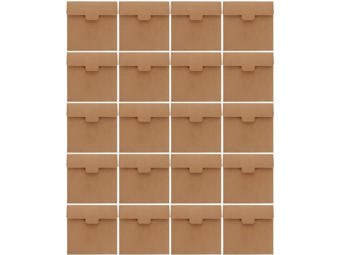 Lote De 20 Envelopes Carrées Em Papel Kraft 20x20 Cm, Paquet Polivalentes E Facilidades Transporte Para