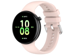 Bracelete Para Honor Watch Fit - Silicone Cor Sólida - Fivela Prateada Rosa