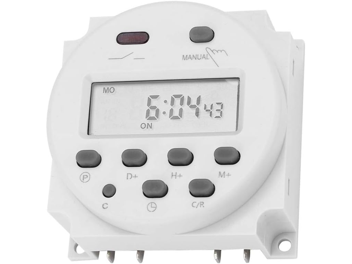 Interruptor de Tempo Lcd 12vdc, Relé de Tempo, Interruptor Eletrônico Digital Programável com Microcomputador Lcd BRILVIBERA