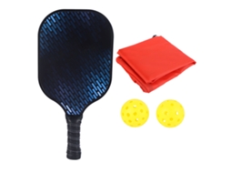 Set De Paletas De Pickleball De Carbono Liviano Com 2 Bolas E Bolsa Preto Azul