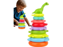 Brinquedo De Anéis Empilháveis Anel Sensorial Para Empilhar Jogo Educativo Pré Escolas Creches E