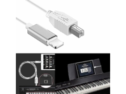 Lurelia Cabo Lightning Para Midi Usb-b Usb 2.0 Usb-b Lightning, Ligação Para Teclados, Pianos E Sintetizadores, Microfones