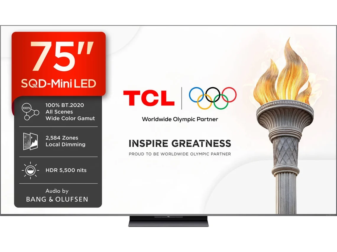 TV TCL 75C8L (SQD-MINILED - 75'' - 191 cm - 4K Ultra HD - Smart TV)