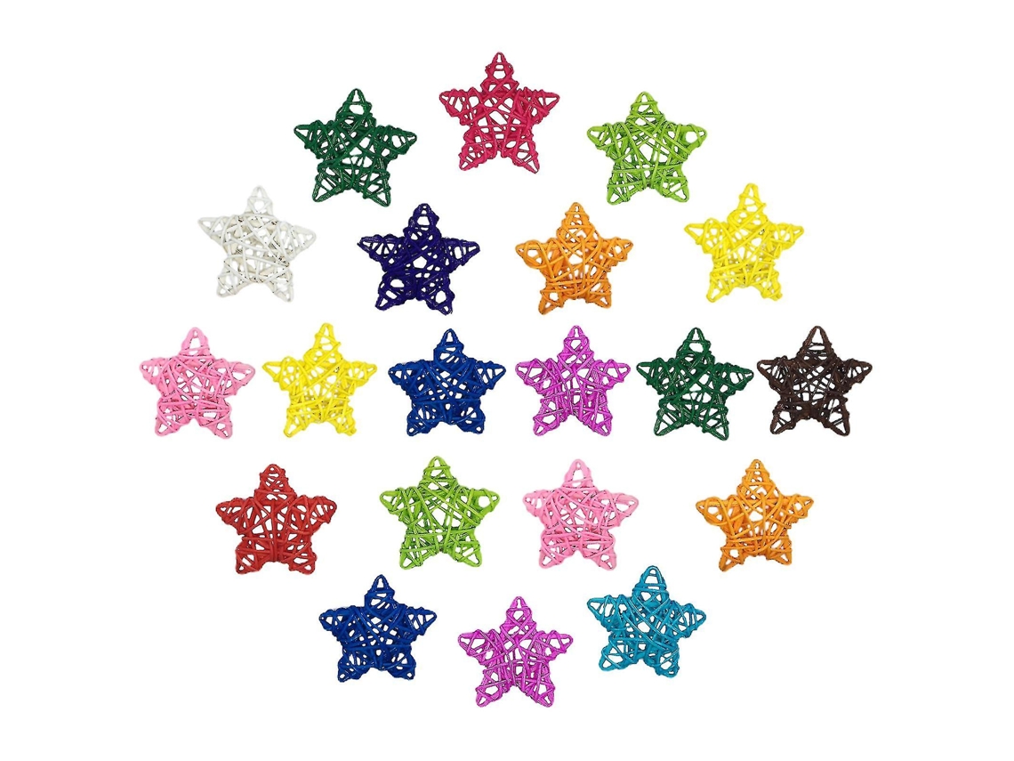 Rebe bolas de Ratán Decorativas Corazón/estrella de Cores Mistas Relleno de Florero Manualidades Decoração Pendente Dia Dos Namorados