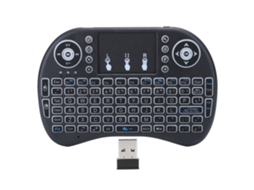 Aetheria teclado Sem Fio Mini com Iluminação e Touchpad Inteligente 2.4ghz para Pc, Ps3, Xbox360 e Tv Box