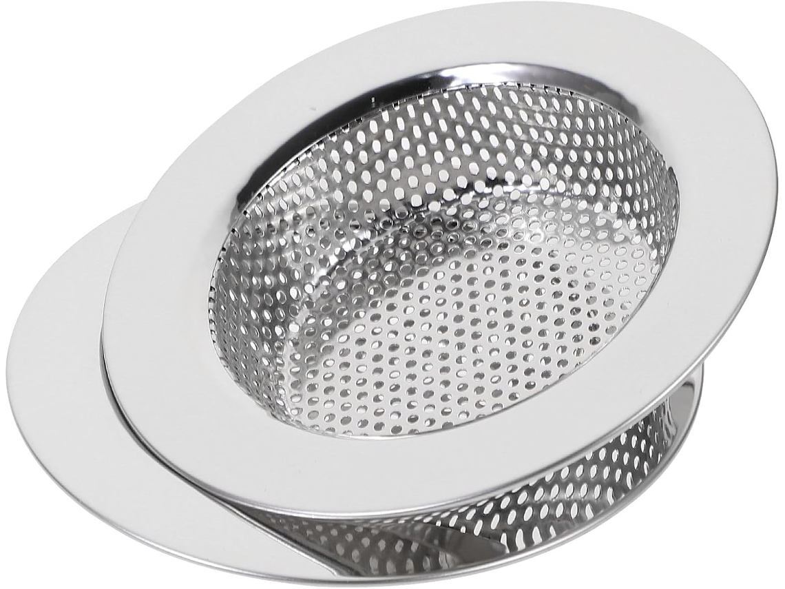 Conjunto De 2 Filtros Aço Inoxidável Para Pia Cozinha Com Coletor