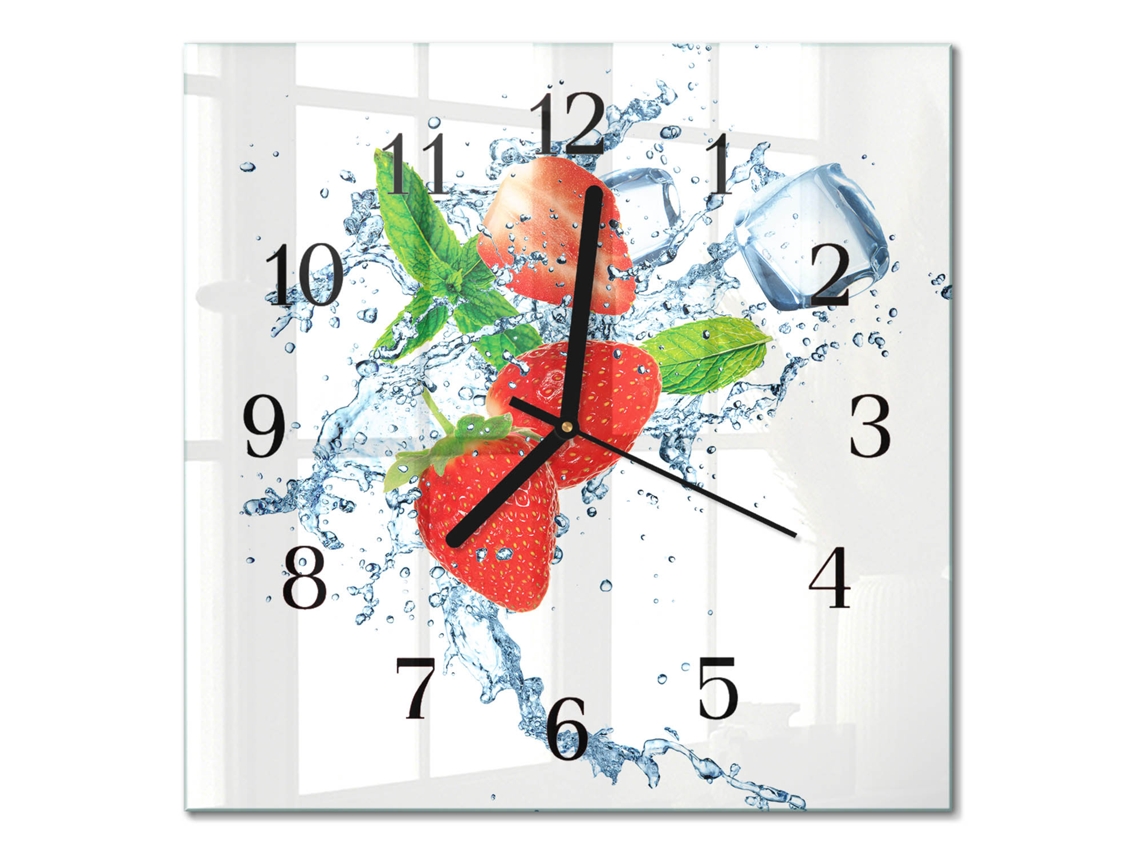Relógio De Parede De Vidro Multicor Espelharte (30x30 Cm)