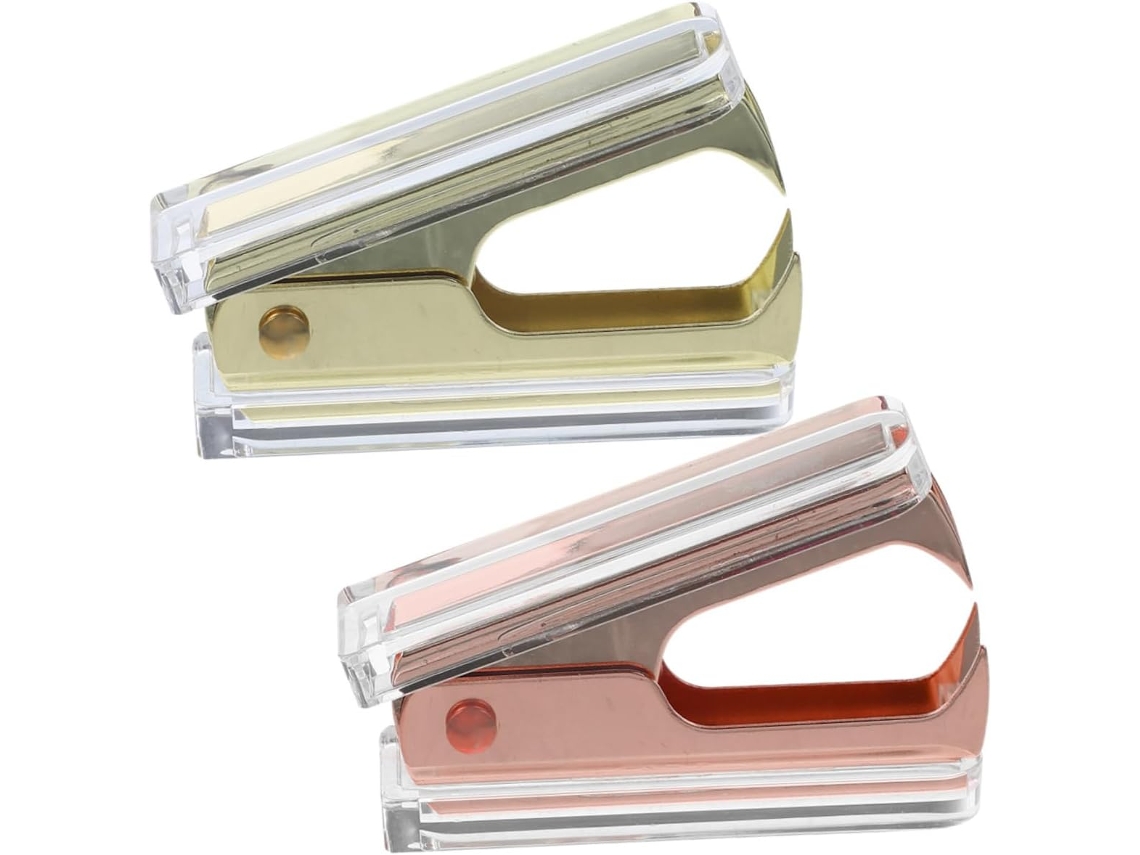 Conjunto De 2 Furadores De Papel Portáteis, Acessório De Escritório Para Artesanato E Planejamento.