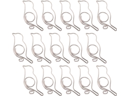Clips criativos de metal dourado, 20 unidades em formato de senha, organizadores de documentos duráveis, ideais para