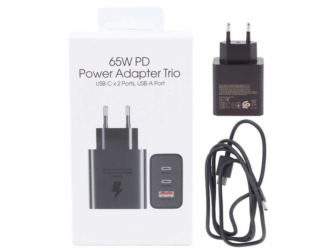 Adaptador de Energia Pd65w LAXISCREED 3 Portas Carregamento Rápido