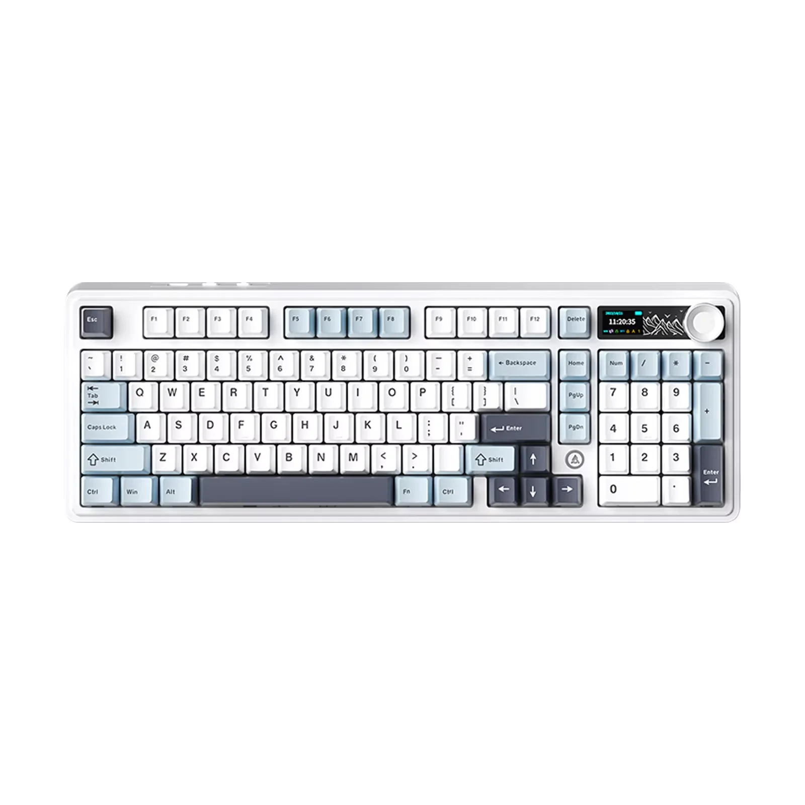 Teclado Mecânico Ak980 V2 Tri mode, Layout 98%, Tela Tft de 1,14 Polegadas, Hot swappable MDUG (whplbl com Tela, Gift Switch V2)