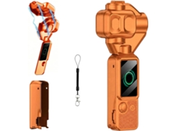 Capa Rígida Protetora Para Dji Osmo Pocket 4 - Com Abertura Magnética E Cordão Laranja Panoona