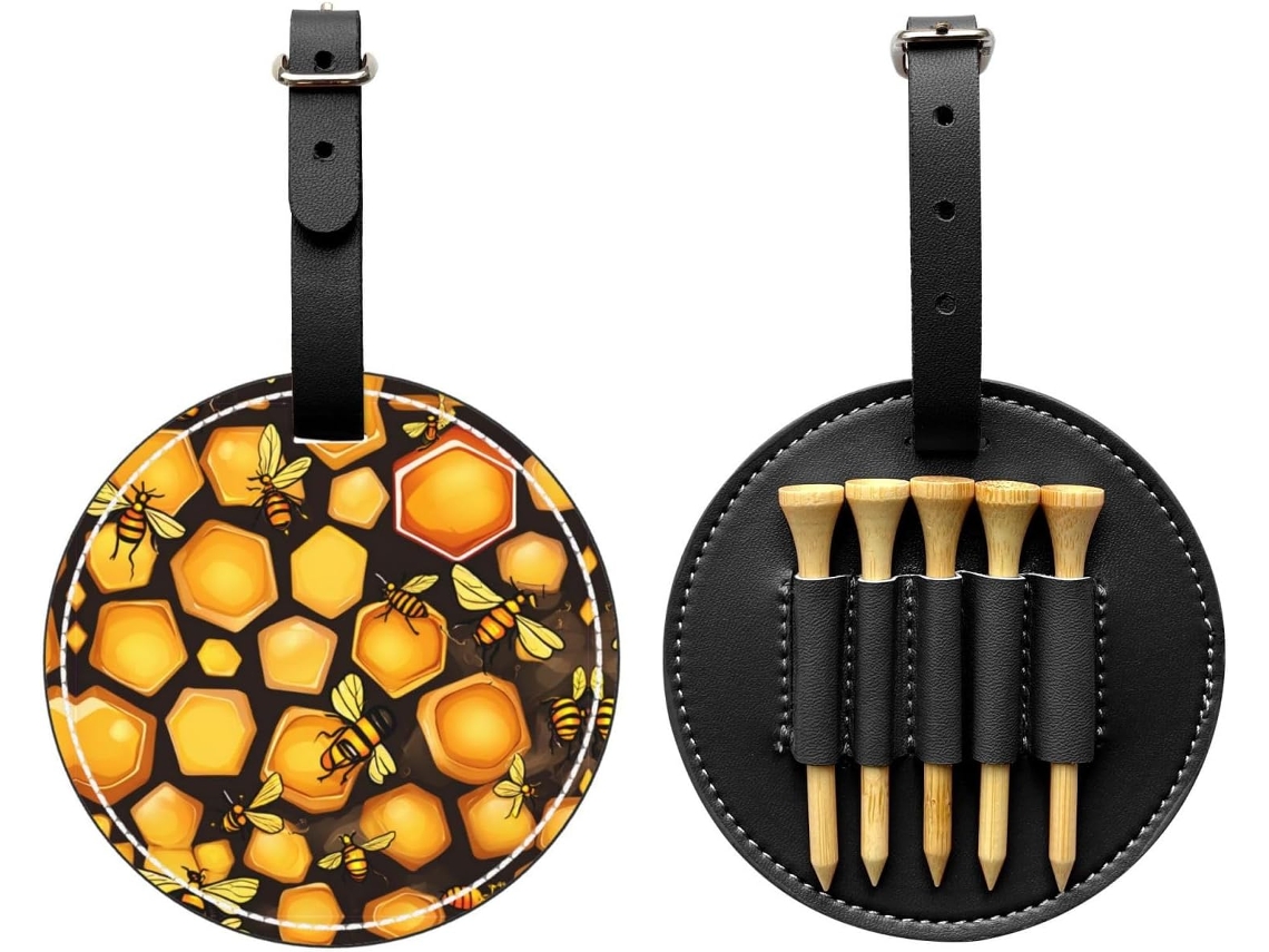 Bolsa para tees de golfe Parrot, preta, fácil de transportar | S/MARCA