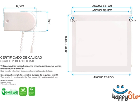 Estore de Rolo HAPPYSTOR Impressão Digital Cidades HSCU6383 180x180 cm