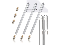 Xl Vervangbare Micro-gebreide Mesh-tip Stylusstift - 185cm Lengte - Zilver
