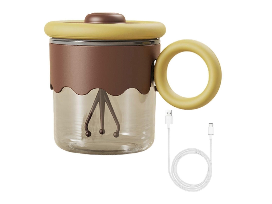 Caneca de Café com Misturador Elétrico Automático, 400ml, Recarregável Via Usb, com Tampa e Alça, Ideal para Casa, Escritório e Viagens. TAISHENGDA