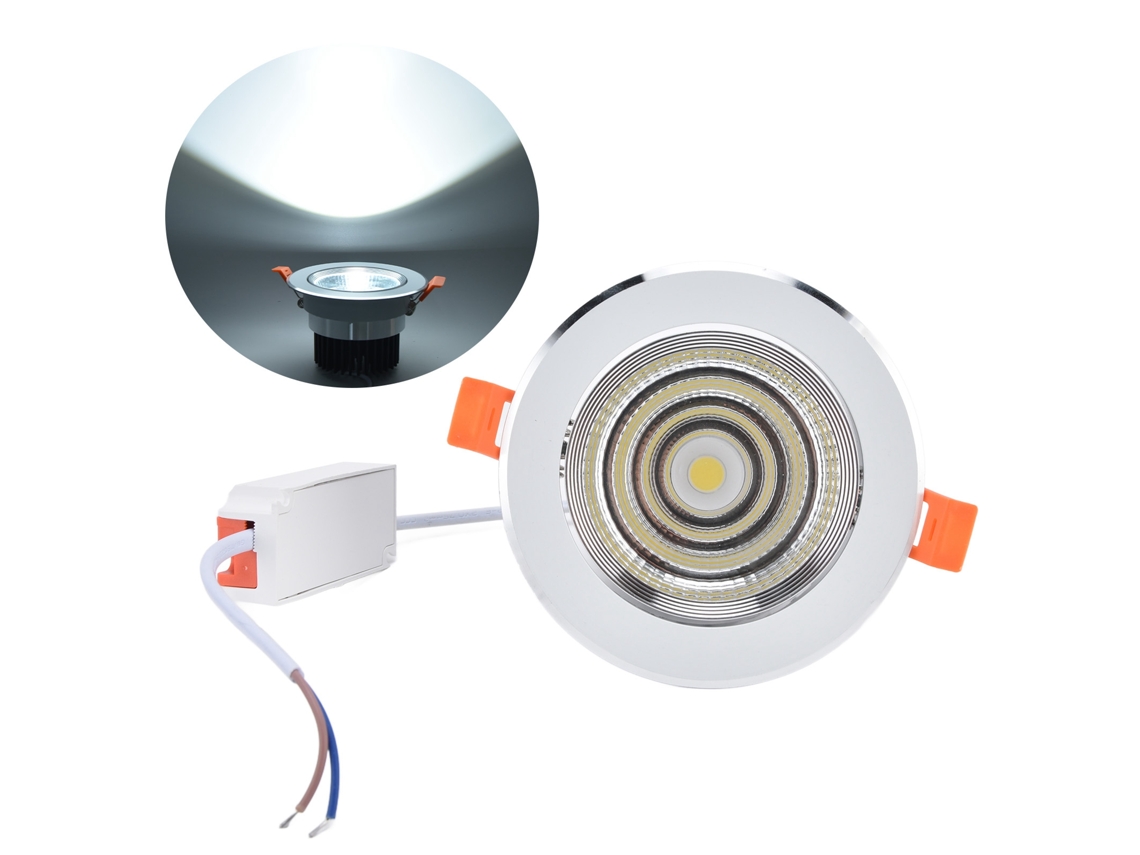 2026 foco Empotrado Led Cob 7w com Boa Dissipação de Calor, Regulável, para Hotéis, Clubes e Dormitórios