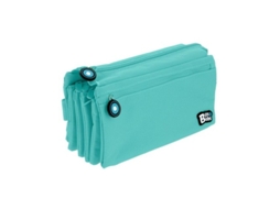 Estojo quádruplo plano Bits Amp-Bobs turquesa 23x12 cm
