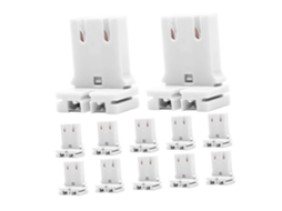 Conjunto De 12 Adaptadores Em Formato De U Para Soquetes De Lâmpadas Fluorescentes Tubulares.