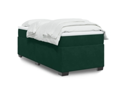 Cama com Molas/colchão 90x190 Cm Veludo Verde escuro MAISON EXCLUSIVE