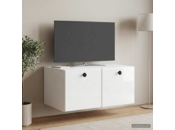 Vidaxl Gabinete De Tv De Parede 59,5 X 41 X 30 Cm Branco Brilhante