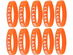 Pulseiras Toyandona em silicone laranja, Turma de 2025. Confortáveis e duráveis, perfeitas para festas.