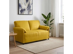 Vidaxl Sofá Para 2 Pessoas Amarelo 158 X 83 X 95 Cm Veludo
