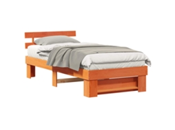 Estrutura da Cama com Cabeceira Marrom Cera MAISON EXCLUSIVE 75x190 cm