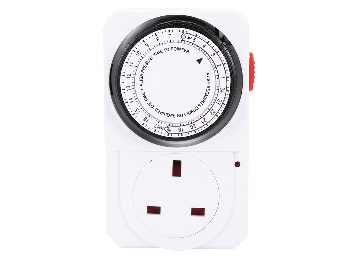 Temporizador mecânico (temporizador de 24 horas, economizador de energia)