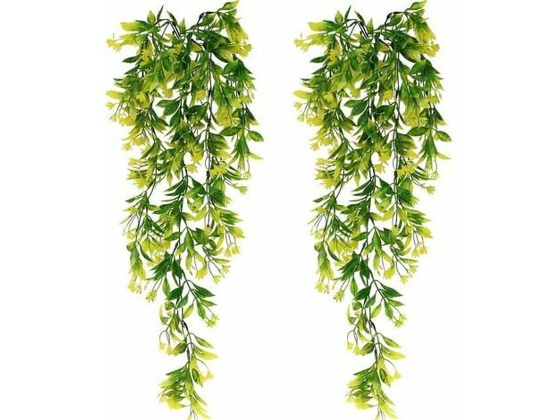 Vinhos de Ivy Artificial Nova Line amarelo para decoração de casamentos, cozinha, jardim, escritório