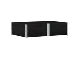 Garden Planter, Garden Planters Vidaxl Preto Madeira De Pinho (150 X 100 X 41 Cm)