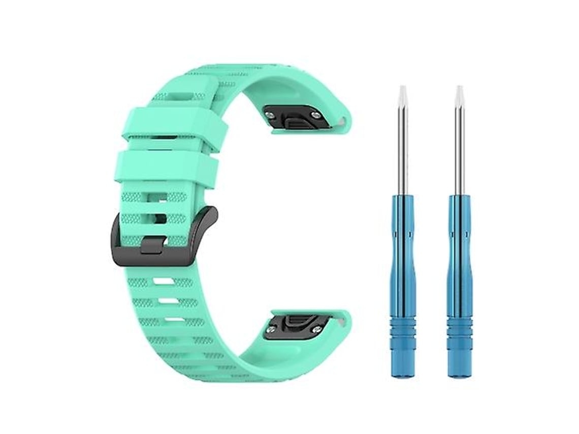 Lurelia Pulseira Garmin Fenix 7x, De Relógio Silicone Cor Sólida Com Liberação Rápida, Azul Lago, Acabamento Moderno