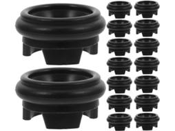 Conjunto 16 Suportes Esféricos Plástico Preto 2 5 Antiderrapantes Exibição Minerais Cristais Bases Decorativas GOKOCO