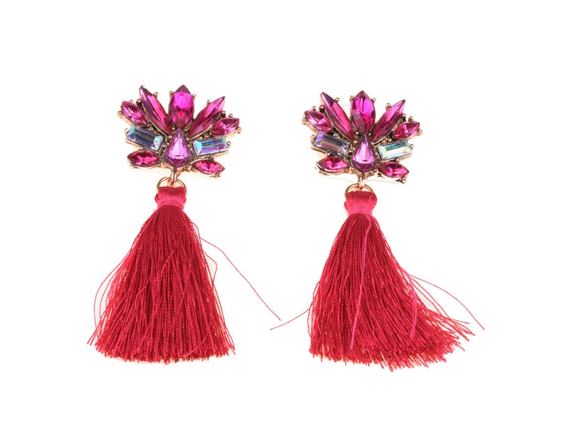 Brincos Longos Tassels Estilo Boêmia Franja