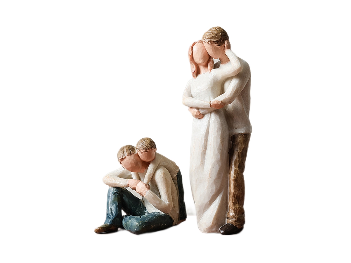 Figurinha loving promise + meu pai, família de três, moldura em porcelana, decoração moderna de quarto LAXISCREED
