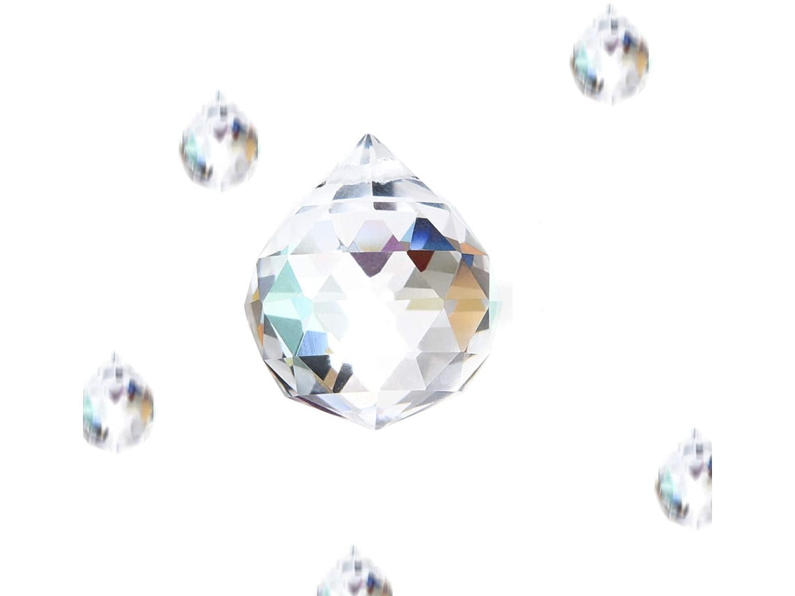 Decoração de Cristal de Arco-Íris Pendurada Bola de Cristal de 24 Peças Joias de Bolas de Cristal para Decoração de Prisma