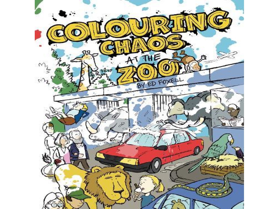 Livro Colouring Chaos at the Zoo de Andrews UK Limited (Inglês)