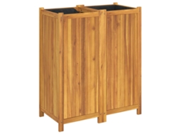 Garden Planter, Garden Planters Vidaxl Marrom Madeira De Acácia (80 X 42 X 100 Cm)