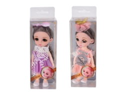 Rebe-2 Peças De Boneca Menina Bonita De 6,7 Polegadas Com Vestido Exquisito Presente Decoração Para Festa De Aniversário