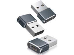 Adaptador Usb c Fêmea para Usb a Macho , Cabo Conversor de Carregamento Usb c para Smartwatch 7 AQUAFORGE (pacote com 3)