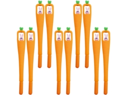 Conjunto De 10 Canetas Em Gel Exceart Com Formato Cenoura, Rollerball