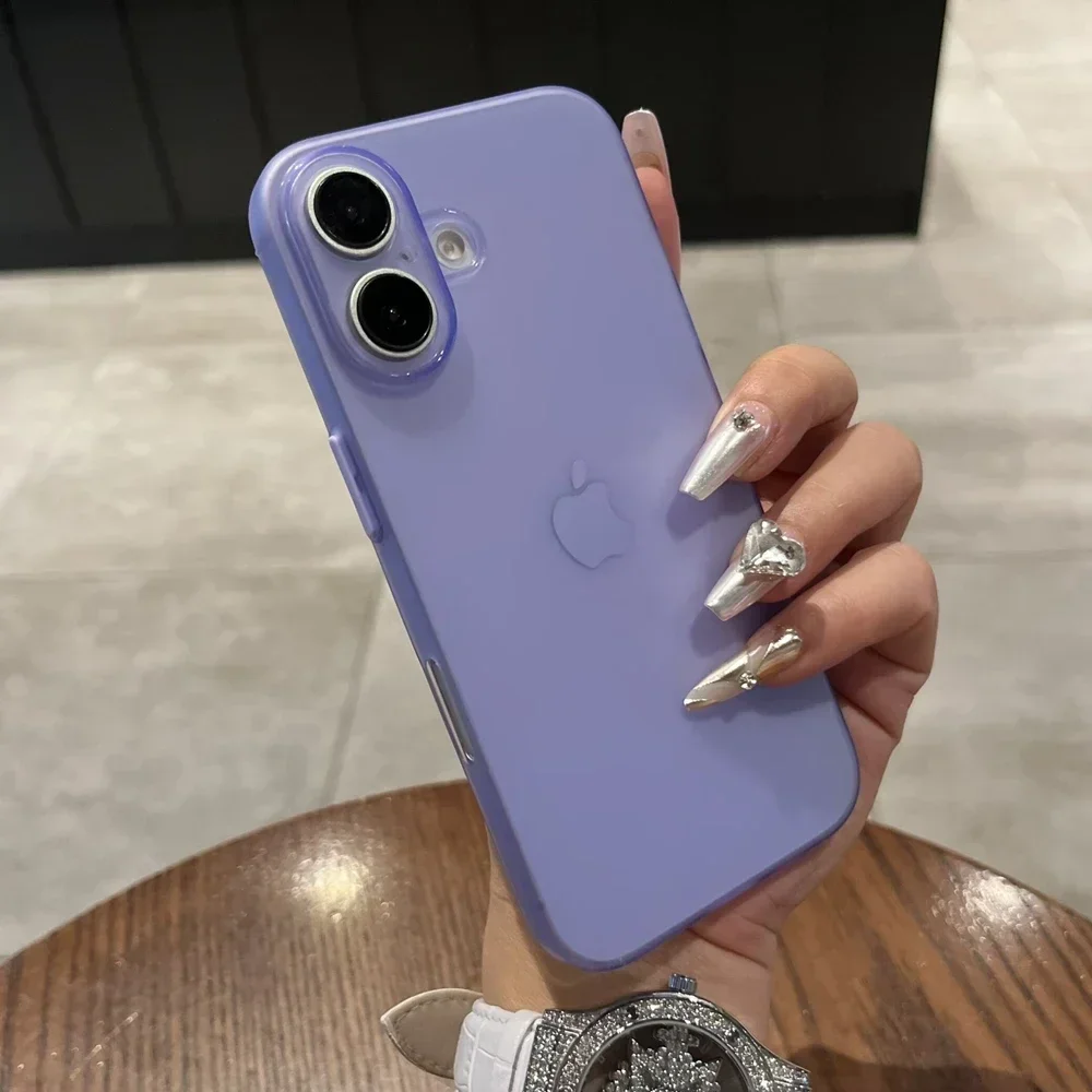 (capa Ultrafina Para Iphone 15 Plus, Lilás Claro) Com Acabamento Fosco, Transparente E Resistente A Impactos.