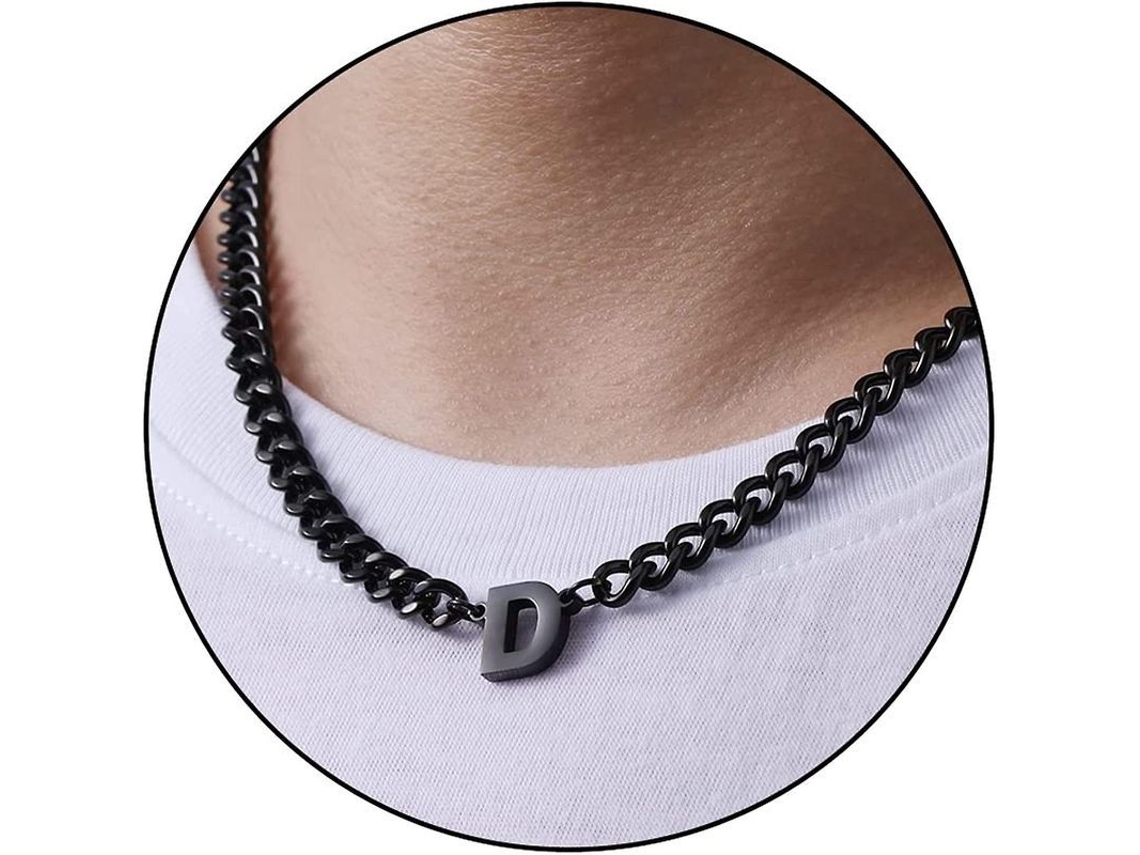 2026 cadena de Eslabón Cubano Con Colgante de Letra Inicial A z Acero Inoxidable 6.5mm 18+2 Pulgadas Regalo de Joyería para Hombres Mujeres Niños