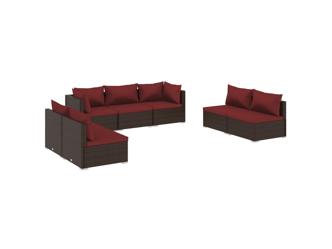 Garden Lounge Set, Garden Lounge Sets Vidaxl Marrom Rattan / Vime (n/a)