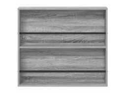 Conjunto 1 Estante De Revistas Vidaxl Cinzento Derivados De Madeira (80 X 12 X 70 Cm)