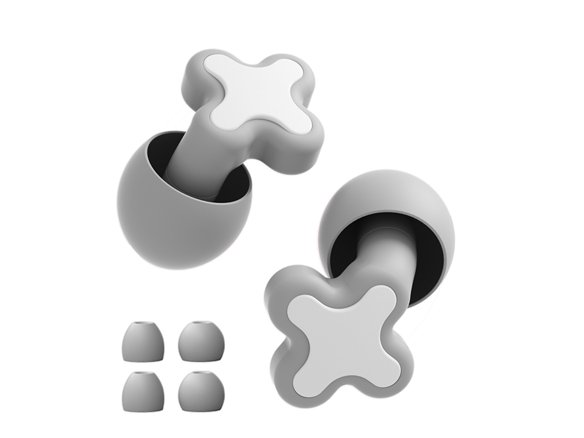 Concha Silicone Macia Anti ruidos para Dormir Cinza